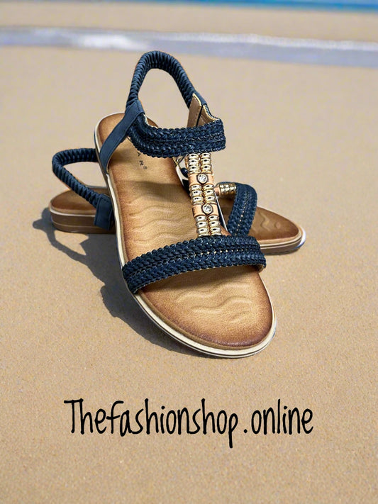 Lunar Portofino blue sandals sizes 4-8 (37-41)