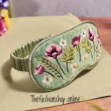 Floral Serenade Flower and Beads Eye Mask