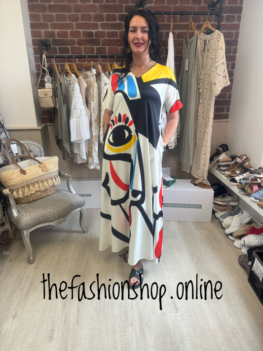 Premium Collection Picasso faces statement dress 10-12, 14-16