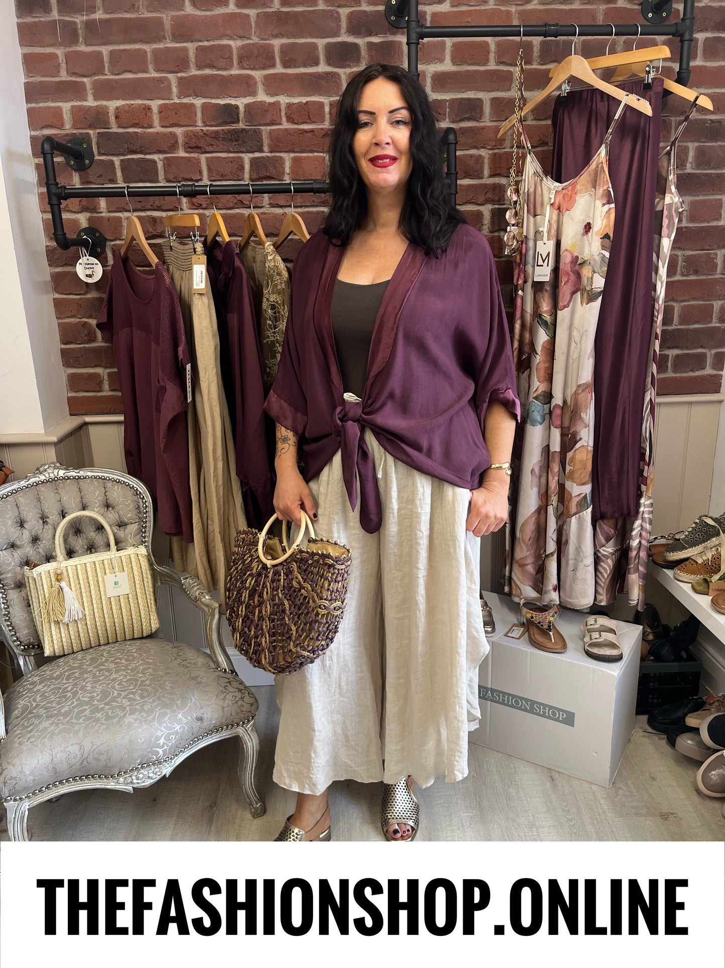 Harriett mulberry tie front shrug 12-22
