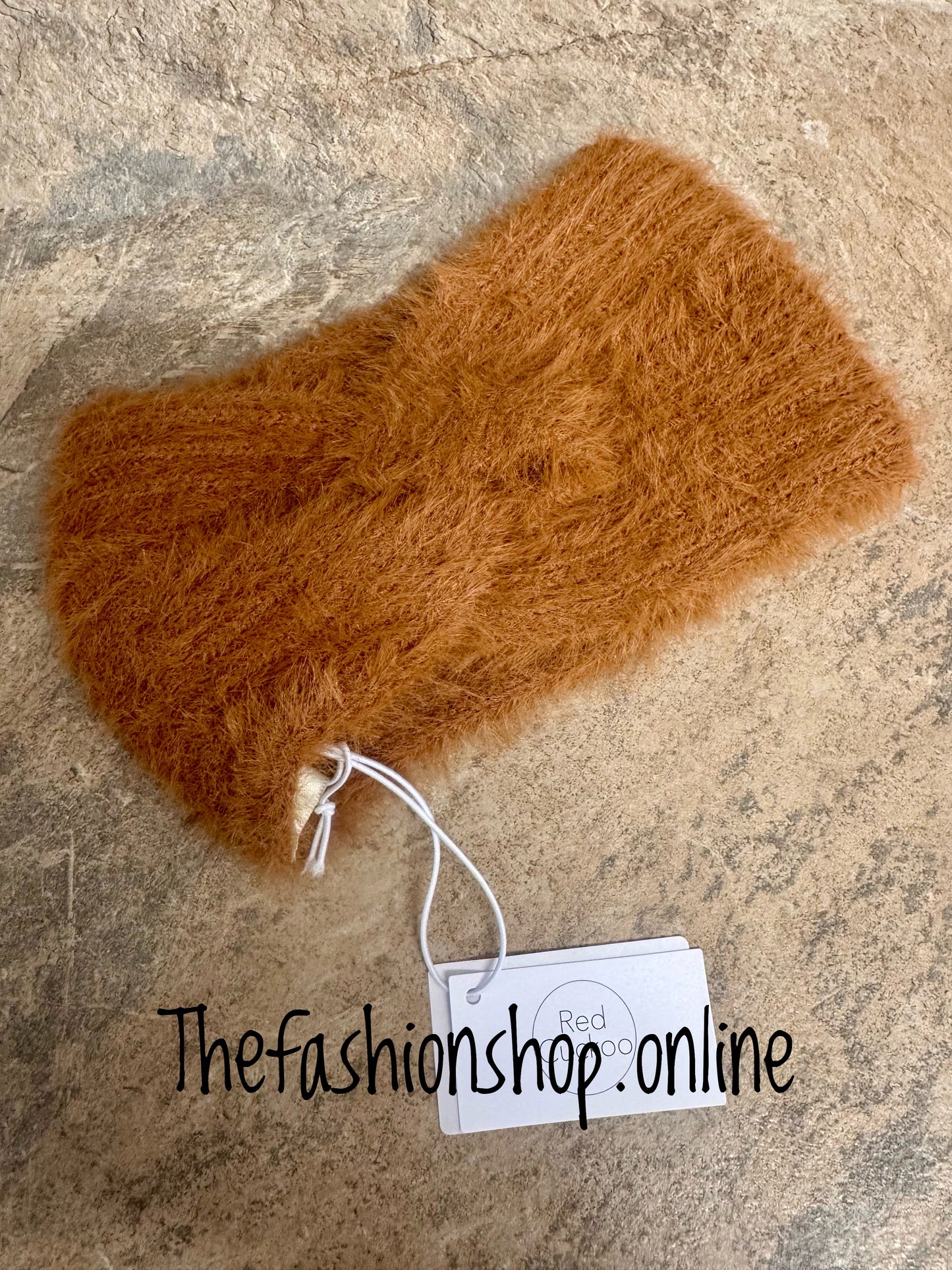 Zoe knot Front Headband in Tan