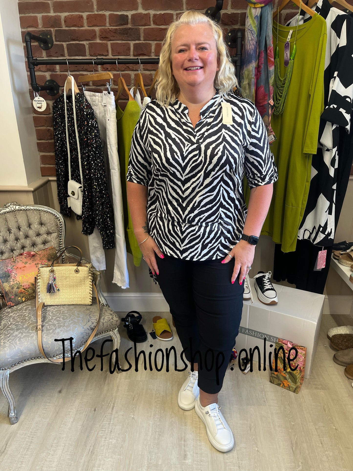 Jasmine zebra print blouse 14-22