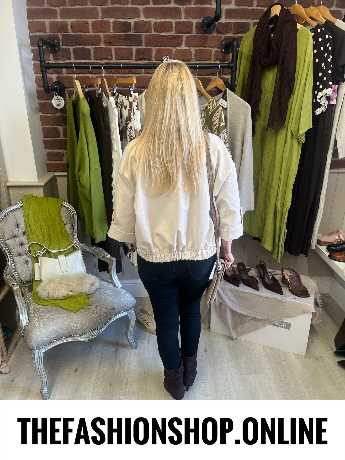 Zena beige double breasted jacket 8-16