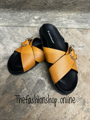 Tan Tegan mule sizes 3-8