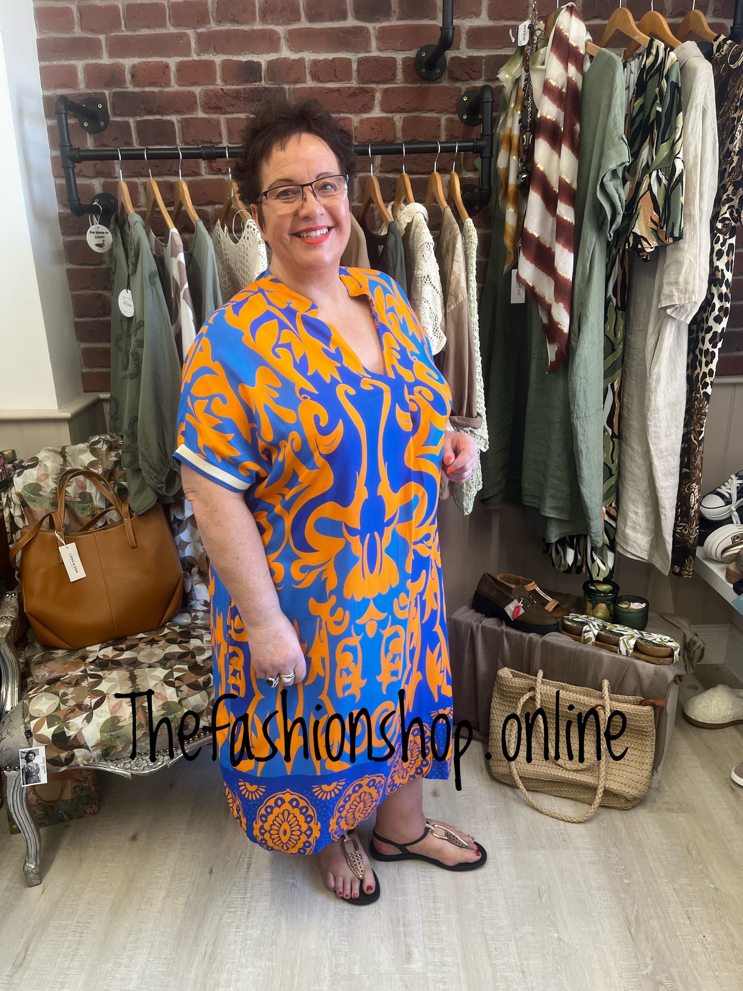 Maldives v neck tunic dress 16-22