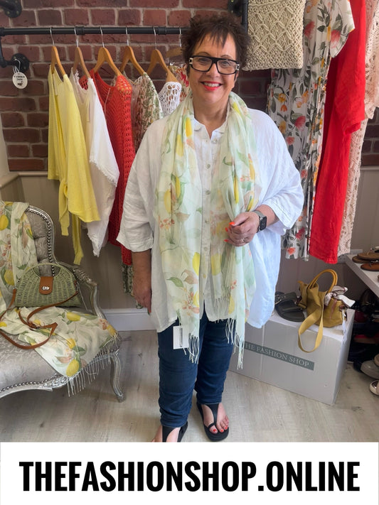 Whitney white linen shirt 16-24