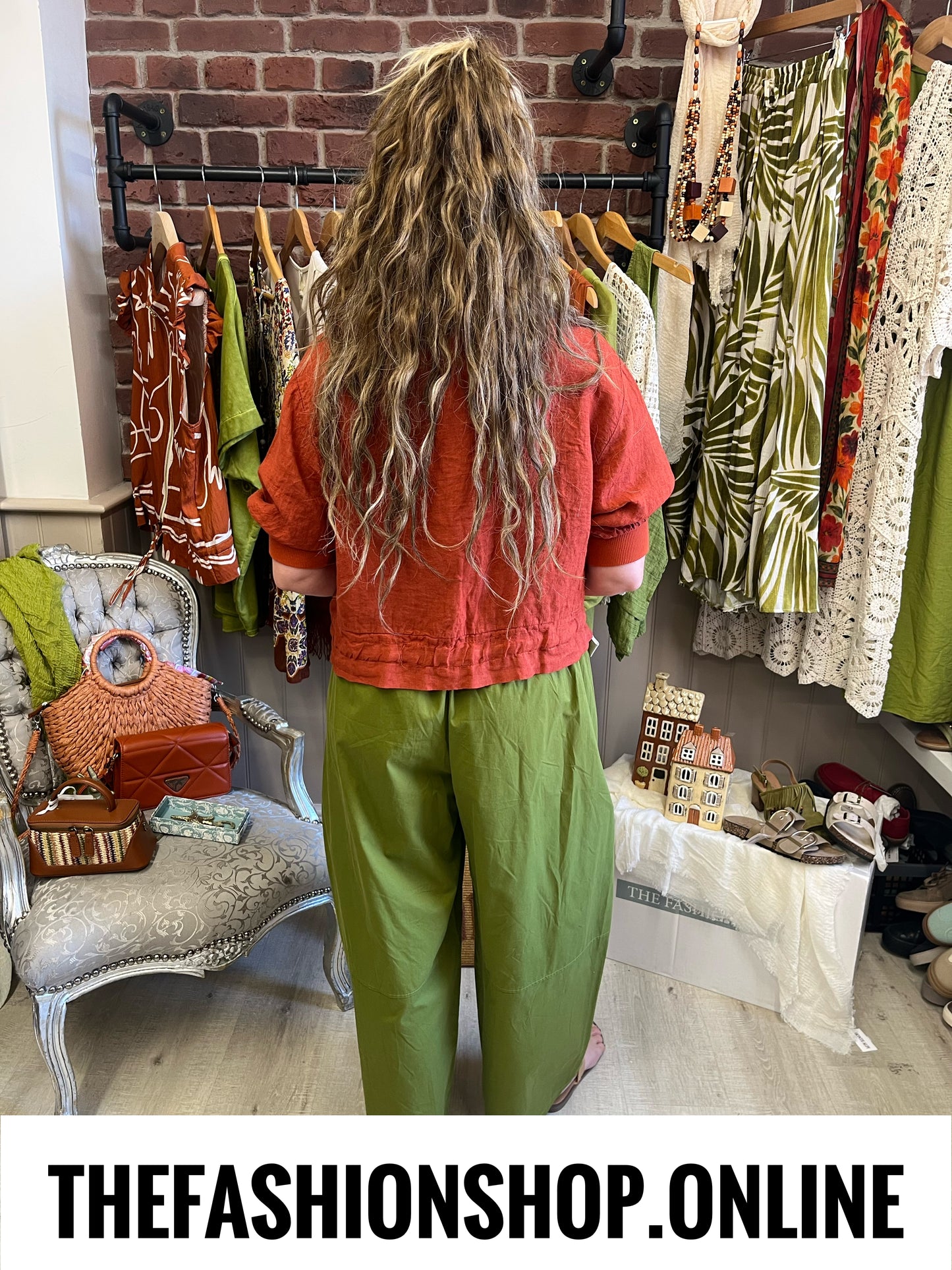 Patsy cinnamon linen jacket 8-14