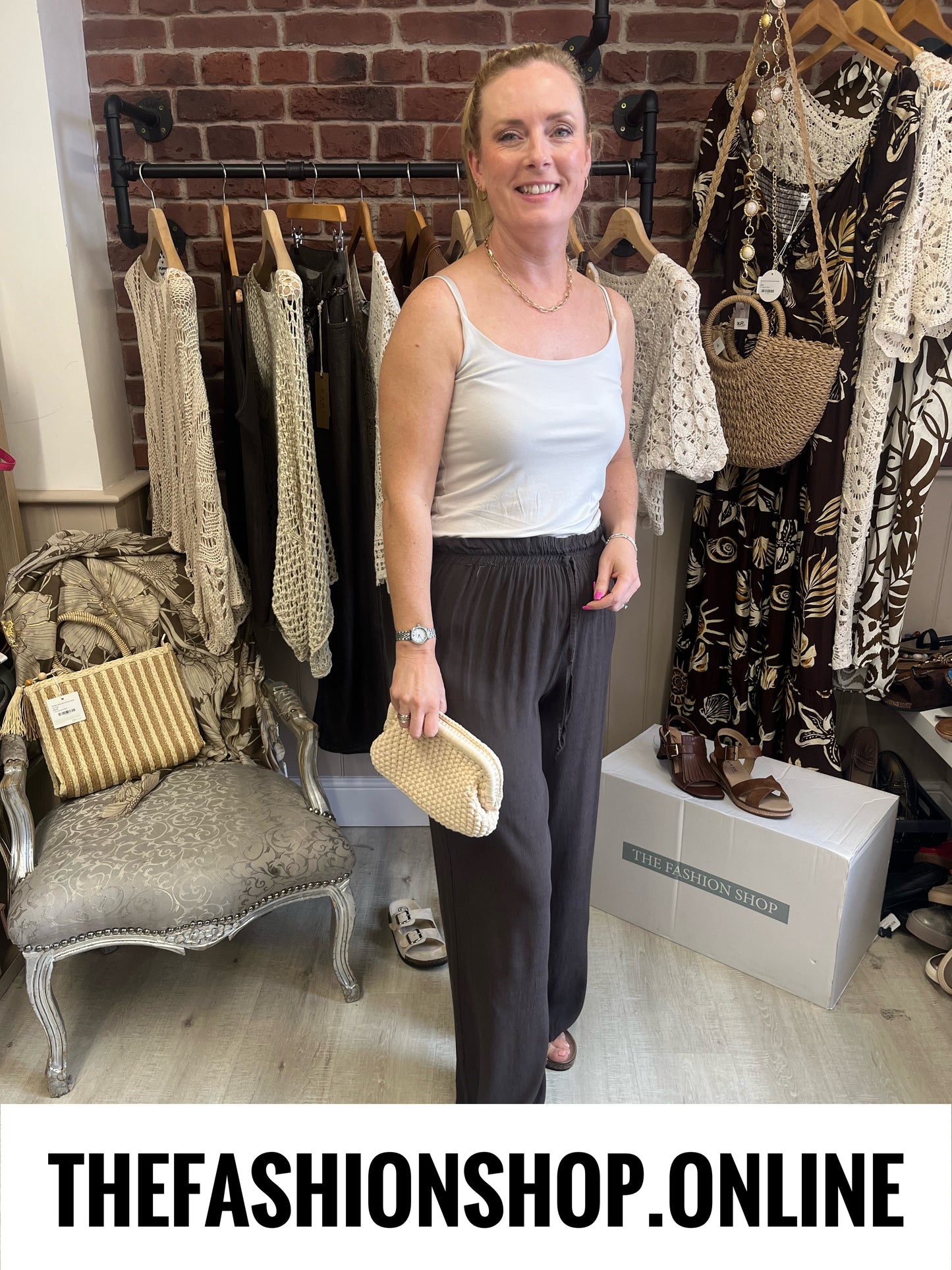 Joanna brown lightweight trousers 8-14