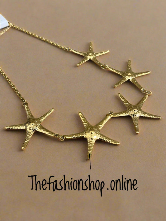 Zelly gold plated starfish necklace