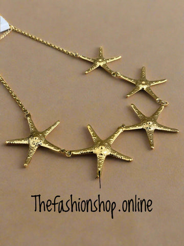 Zelly gold plated starfish necklace