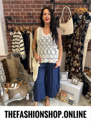 Isla cream crochet sleeveless top 10-18
