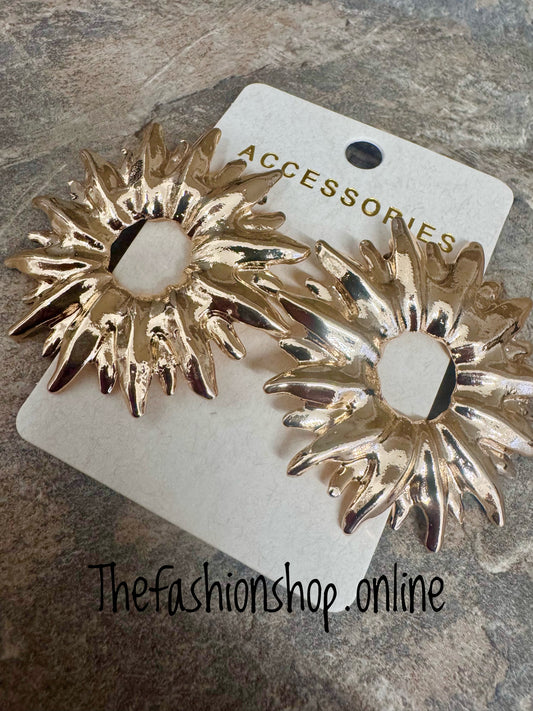 Starburst Earrings in Gold