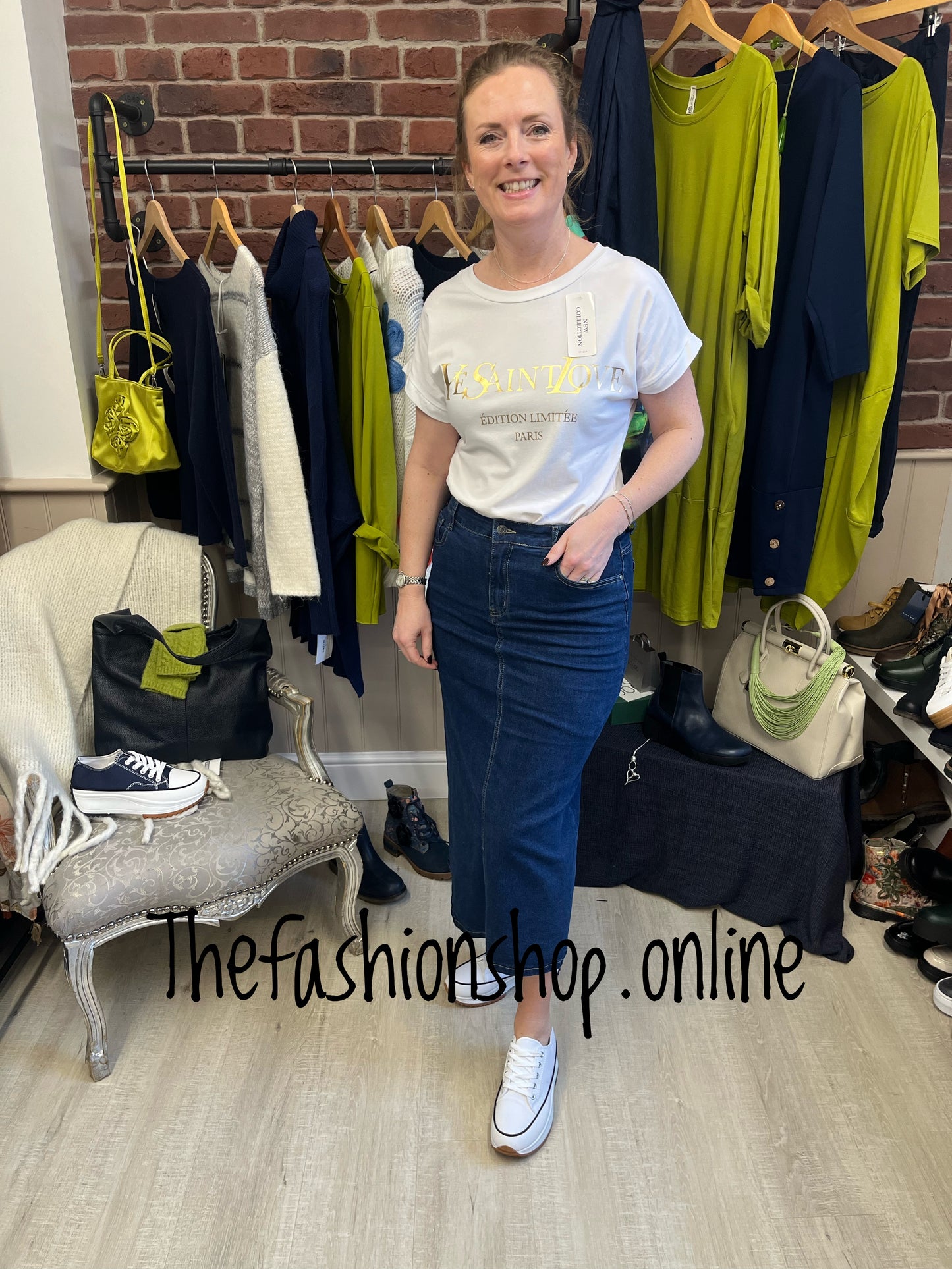Sammy denim midi skirt sizes 10-20
