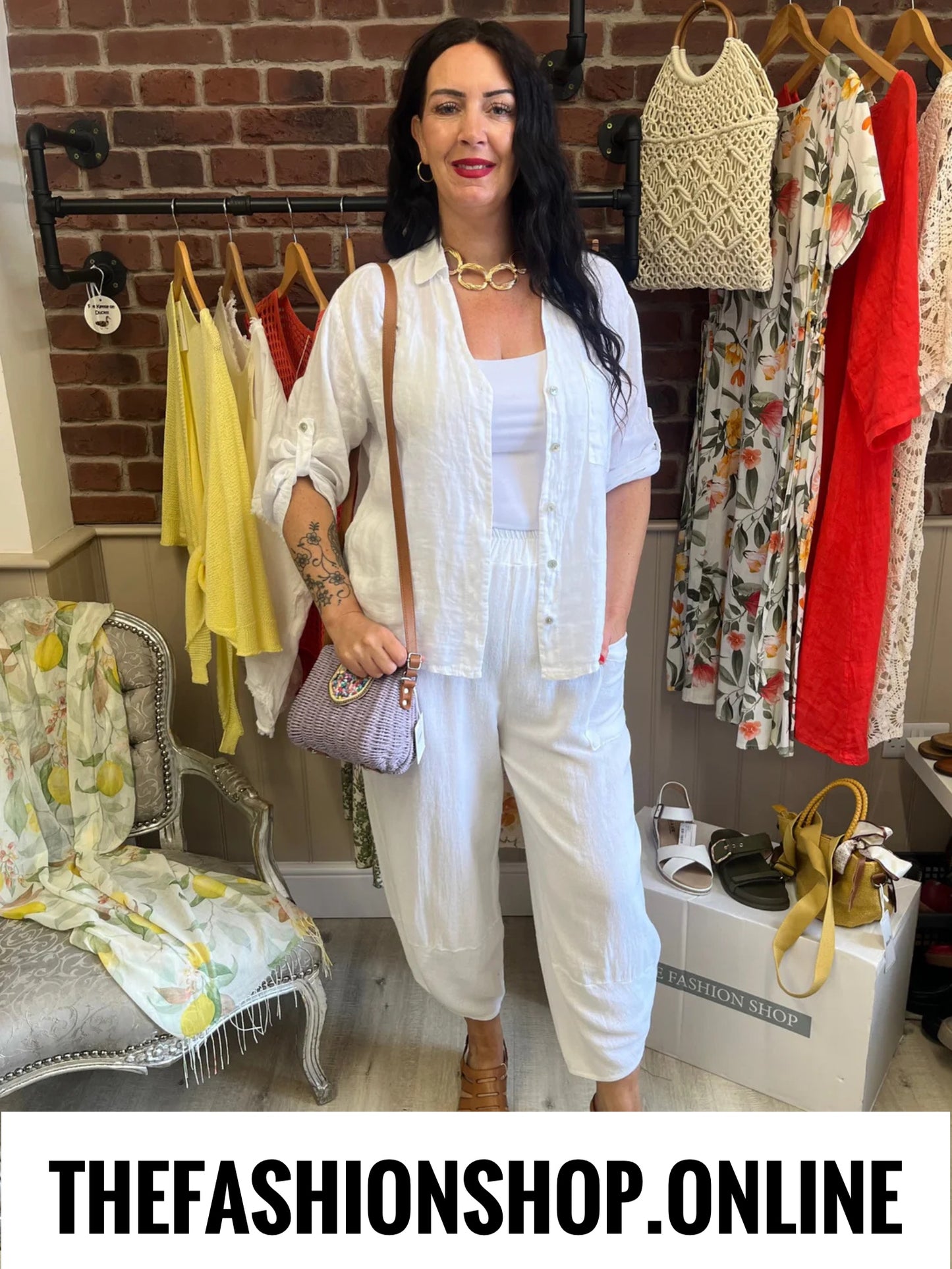 Nadine white linen shirt/jacket 10-16