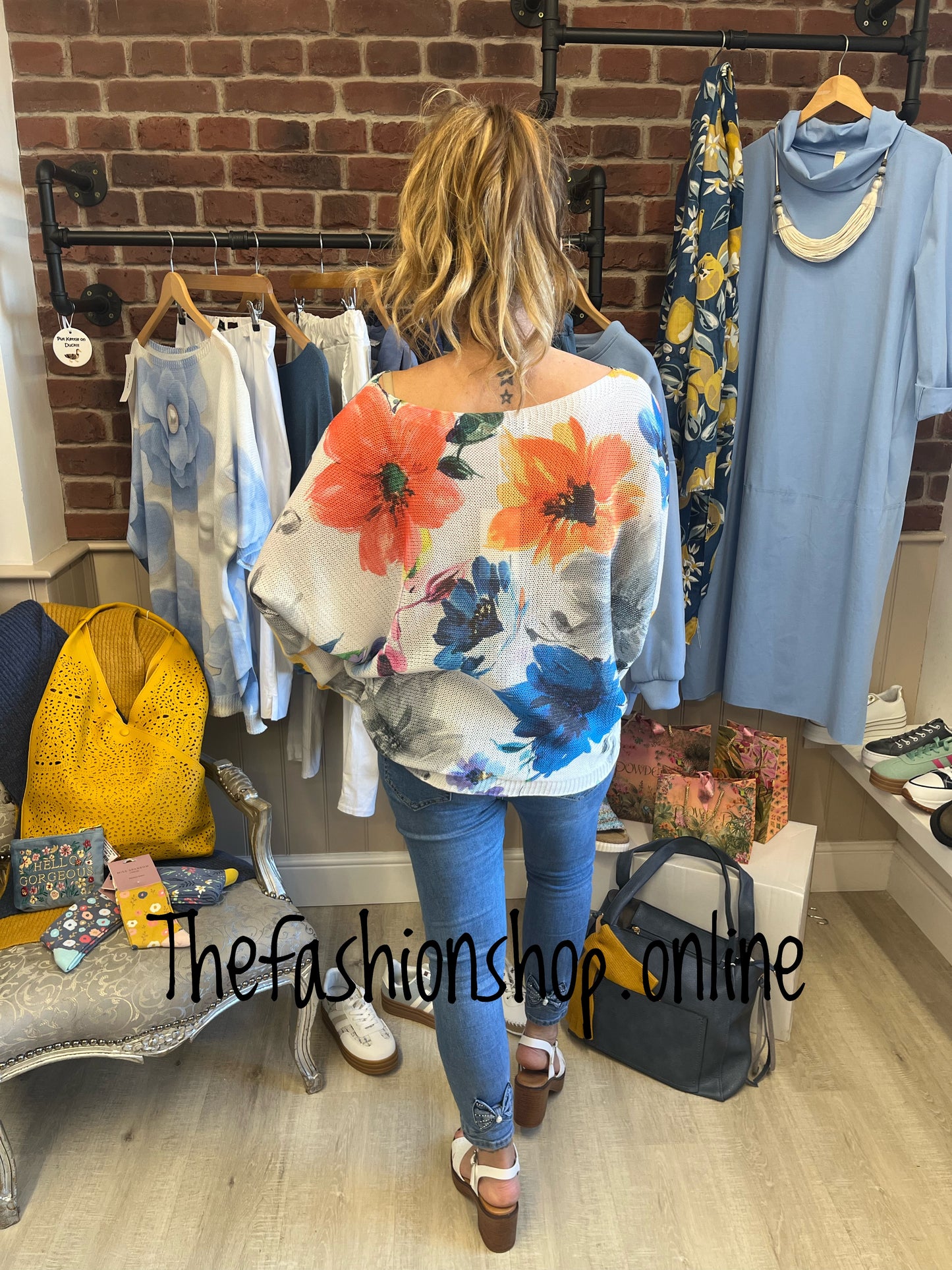 Helena yellow and blue flowers jumper 8-16