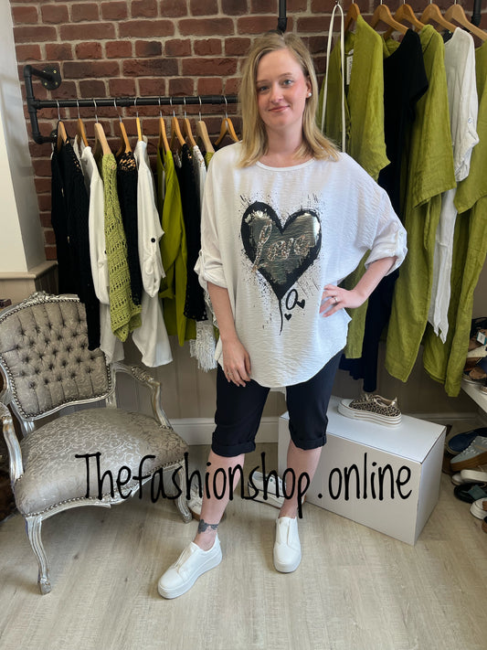 Vicky white love top 12-16