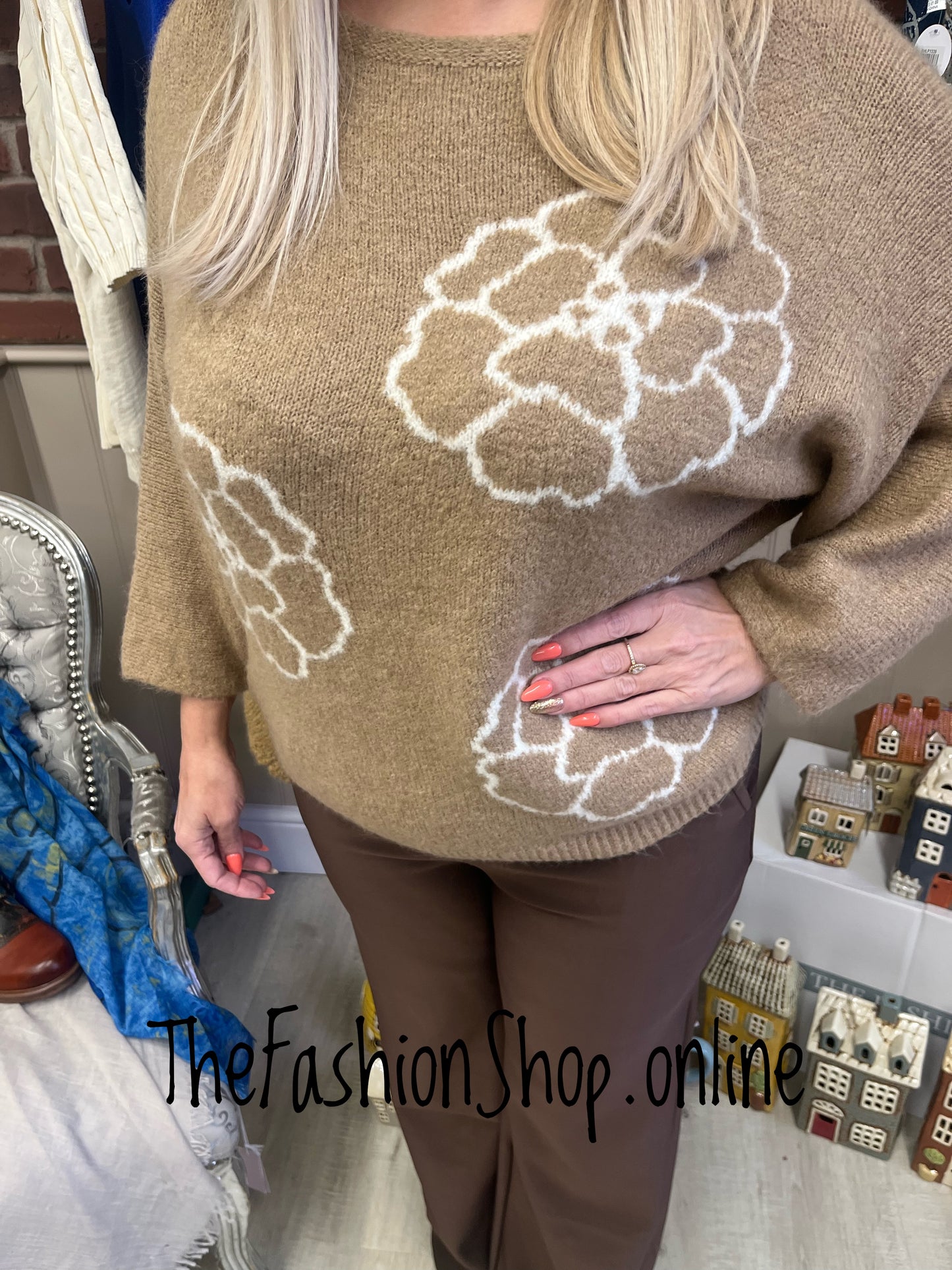 Kara Camel Knit Jumper 12-16