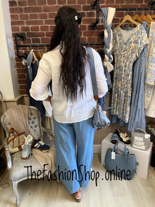 Nadine white linen shirt/jacket 10-16