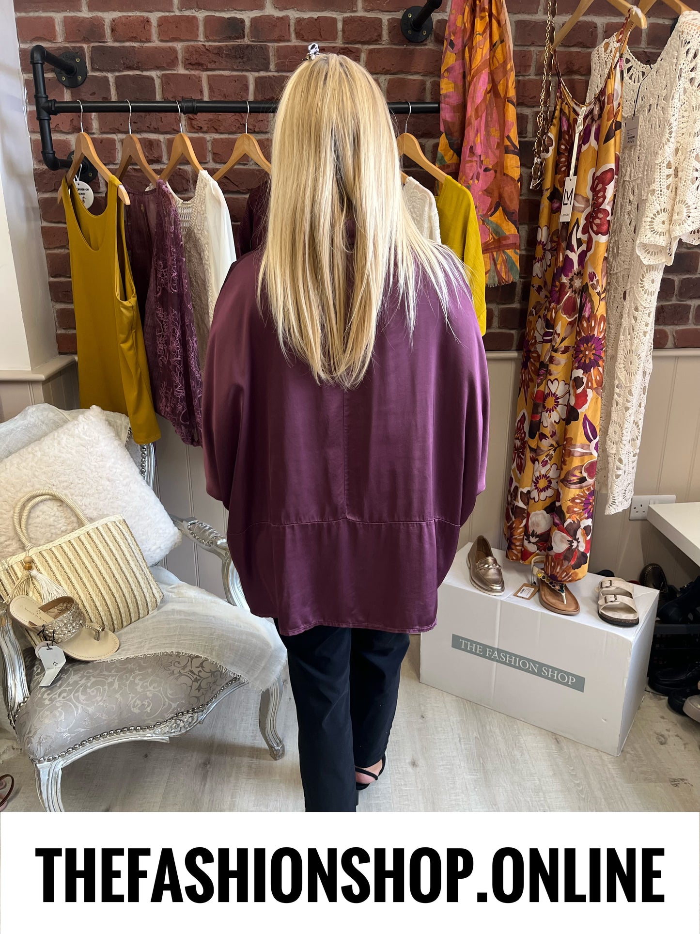 Remi mulberry sateen blouse 12-18