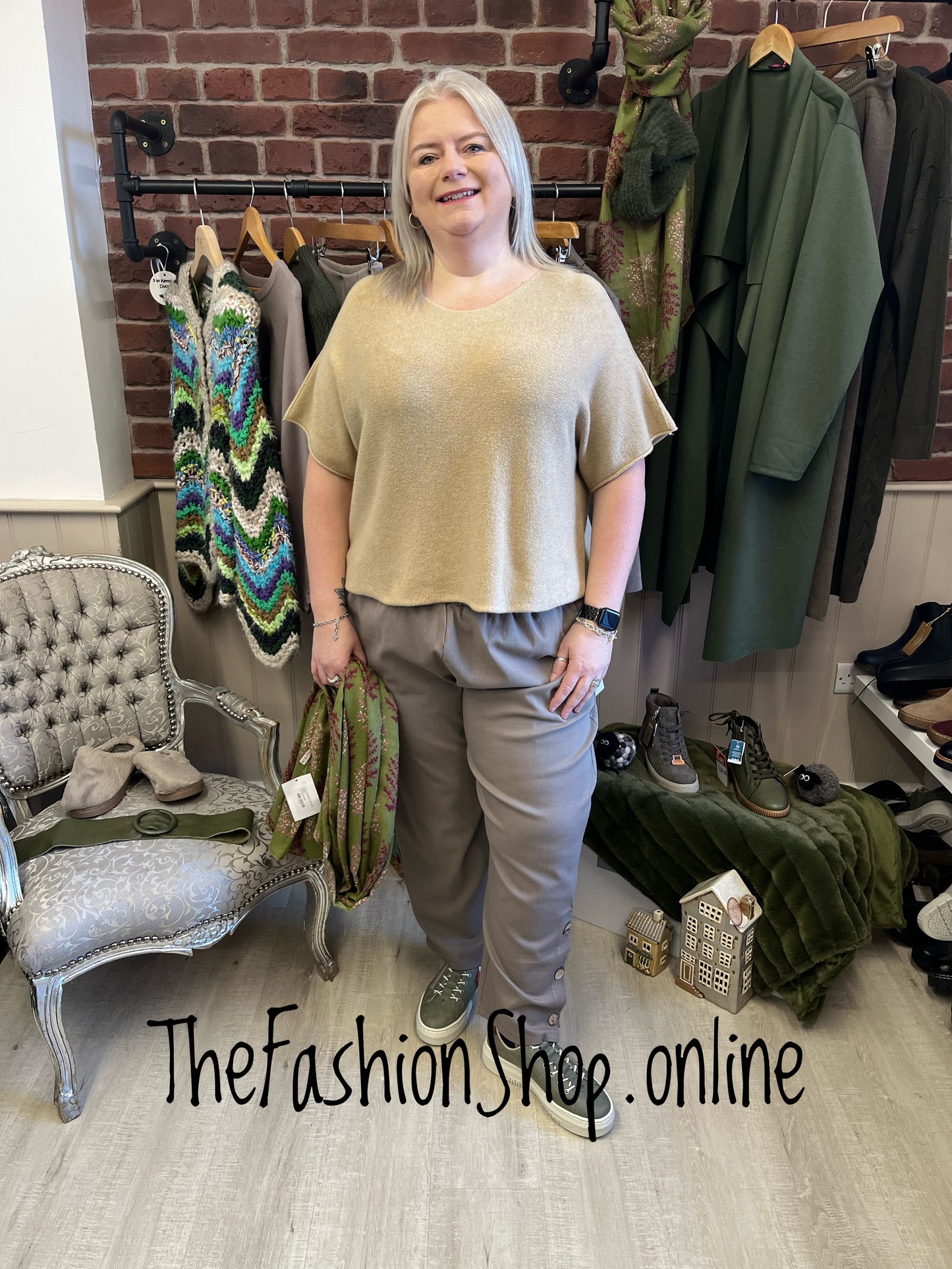 Maya camel soft knitted top 12-18