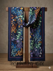 Zelly Navy Woodland Scarf