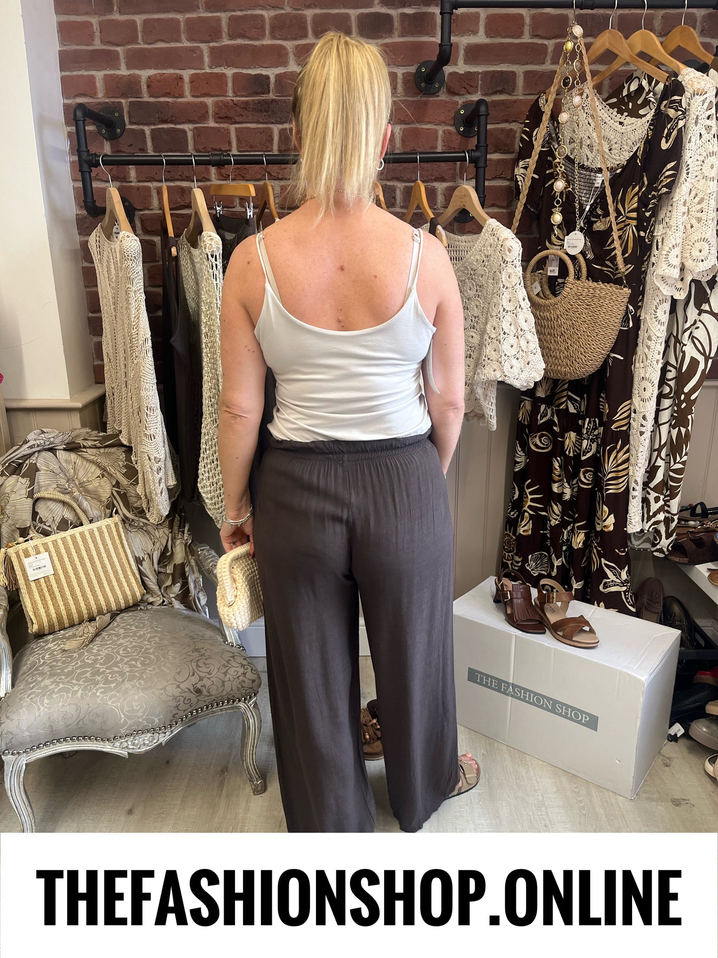 Joanna brown lightweight trousers 8-14