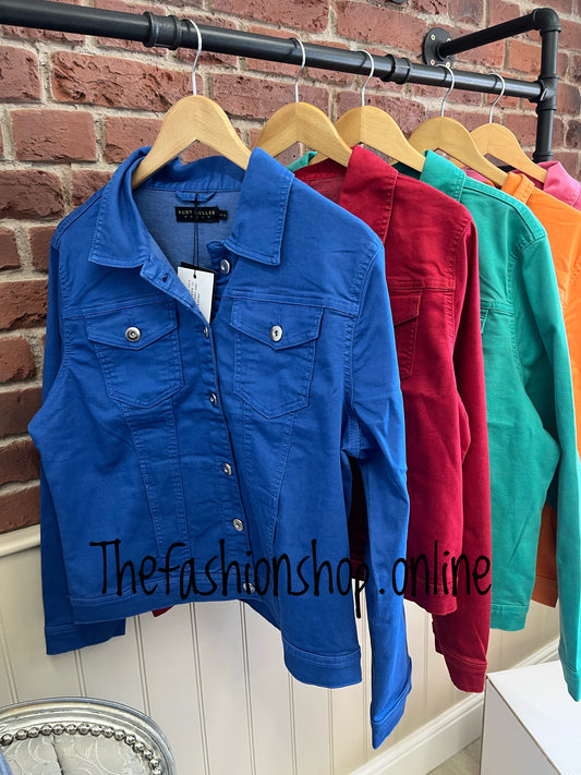 Kylie royal blue cotton denim jacket sizes 14-22