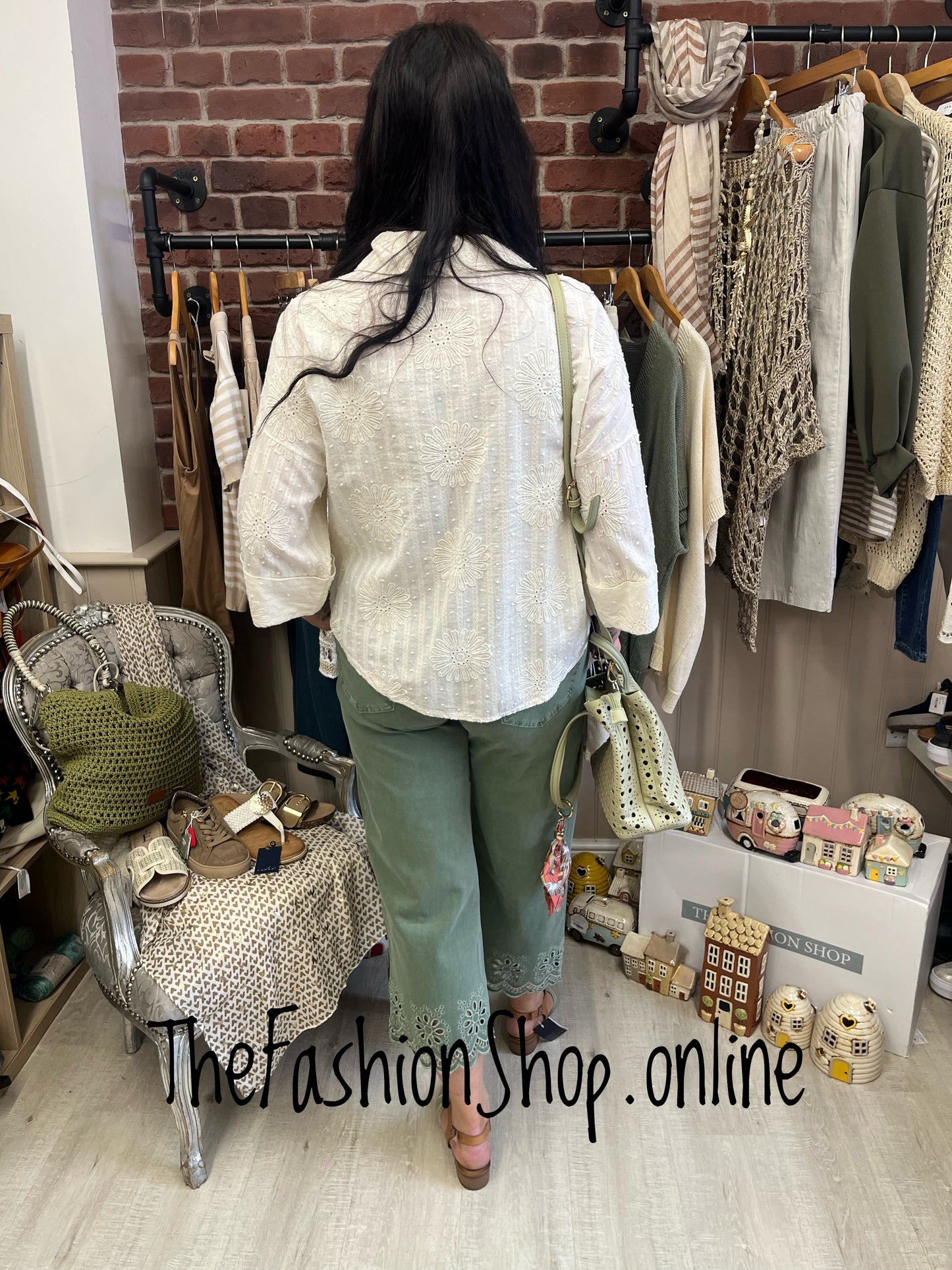 Sally cream cotton shirt 12-18