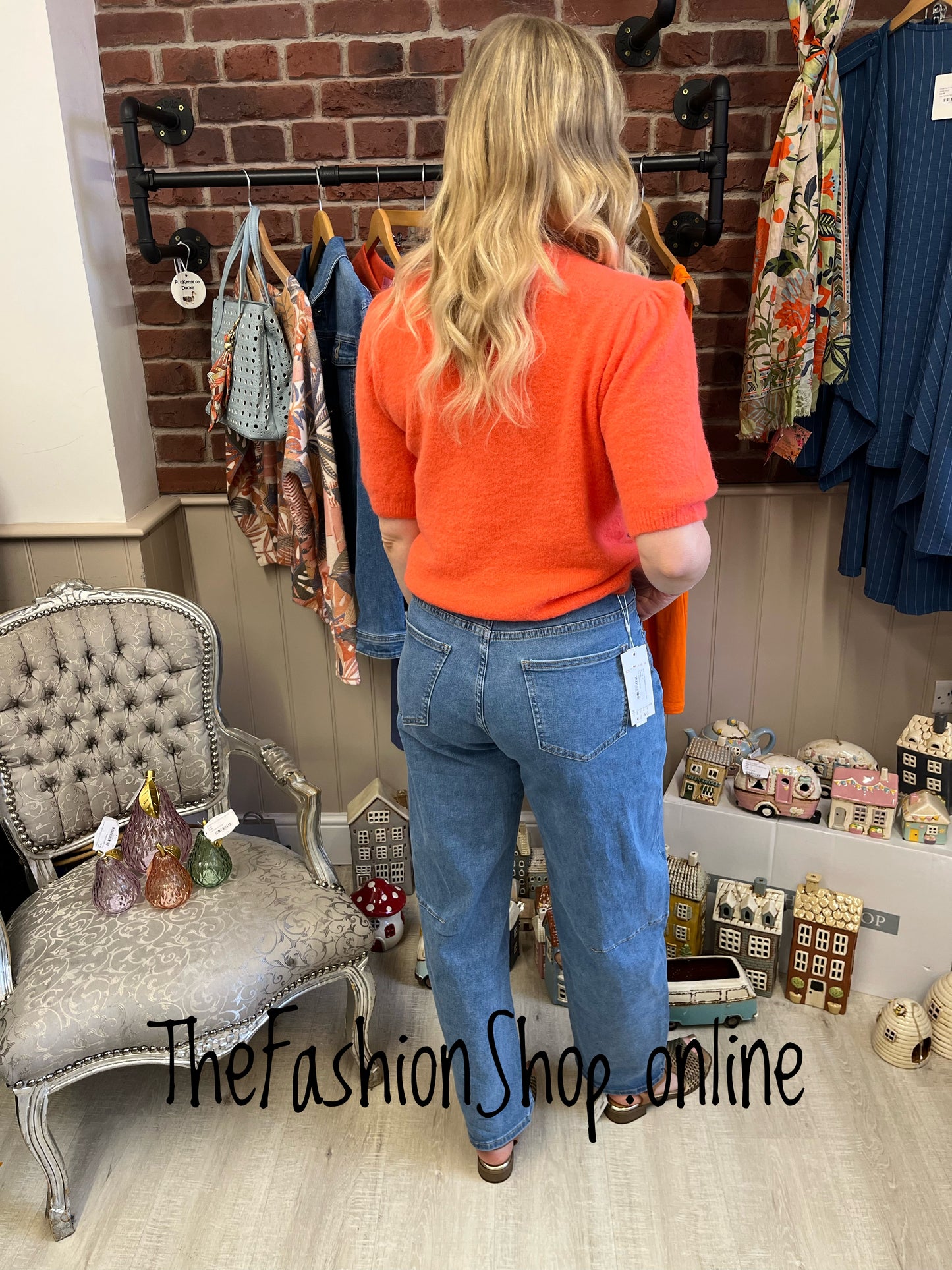 Lily orange wool mix top 8-14