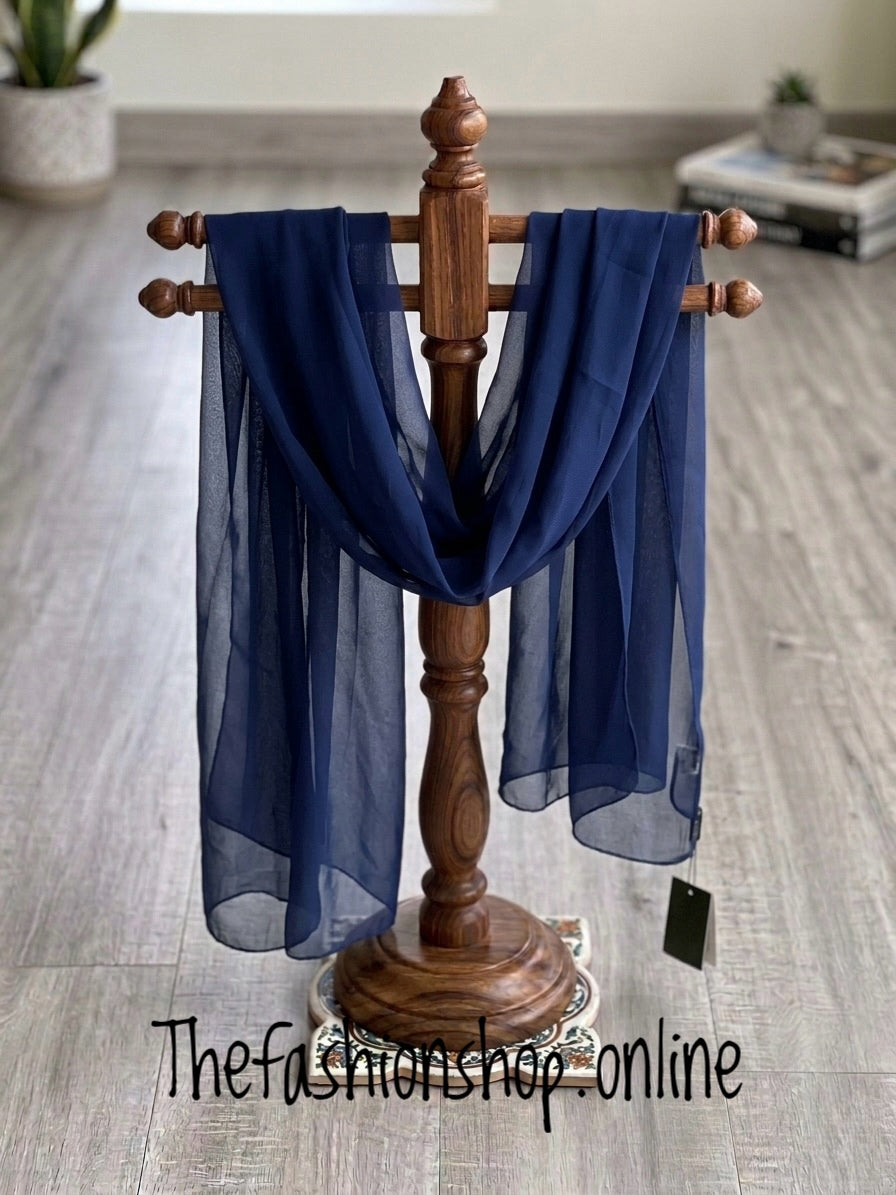 Navy lightweight neck scarf