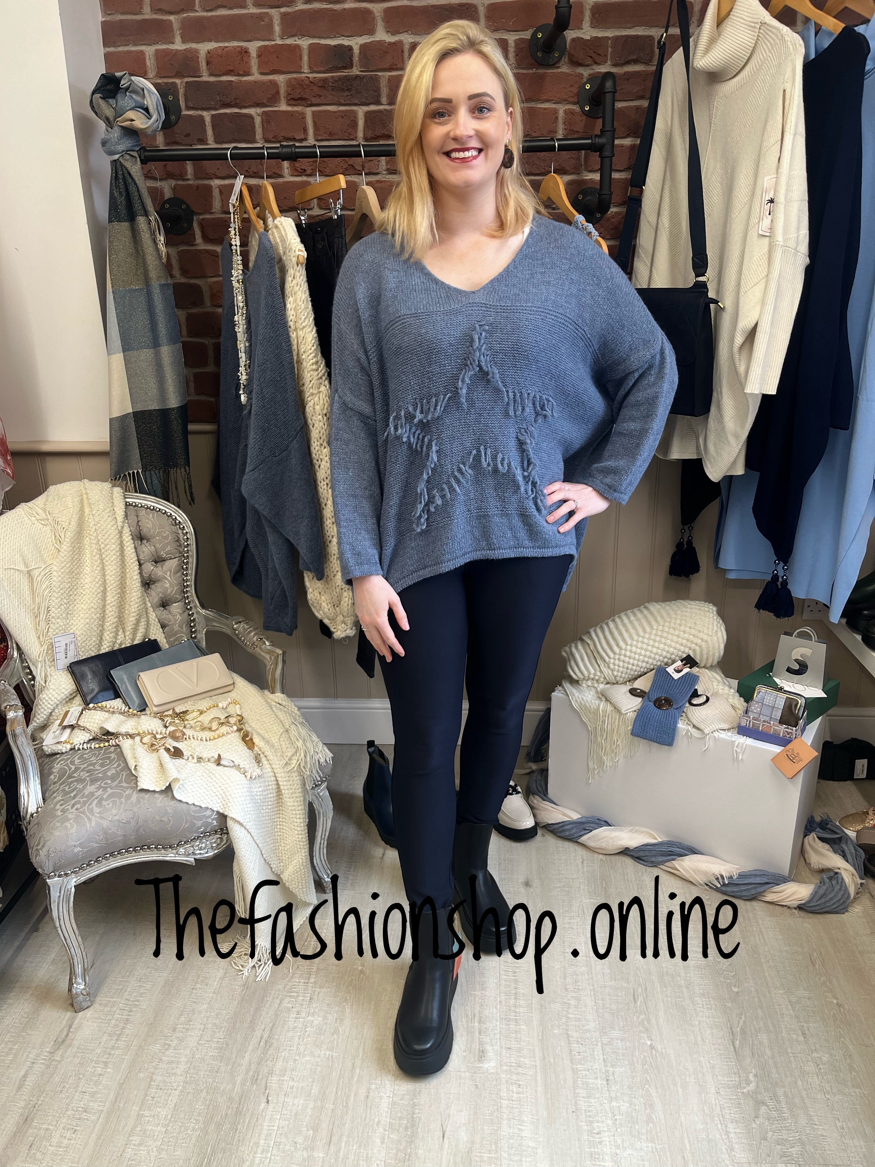 Frayed star sweater outlet