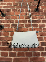 Hannah denim blue triple compartment bag