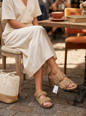 Natalia sand slip on sandals sizes 4-8 (37-41)