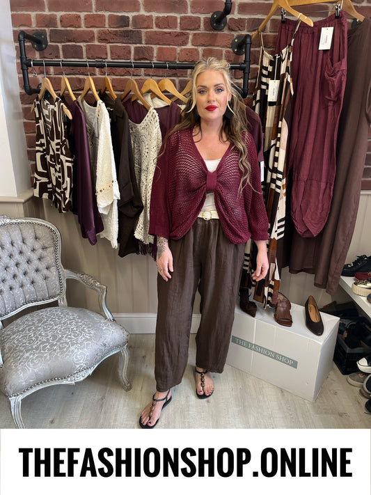 Nina mulberry three way knitted top 8-18