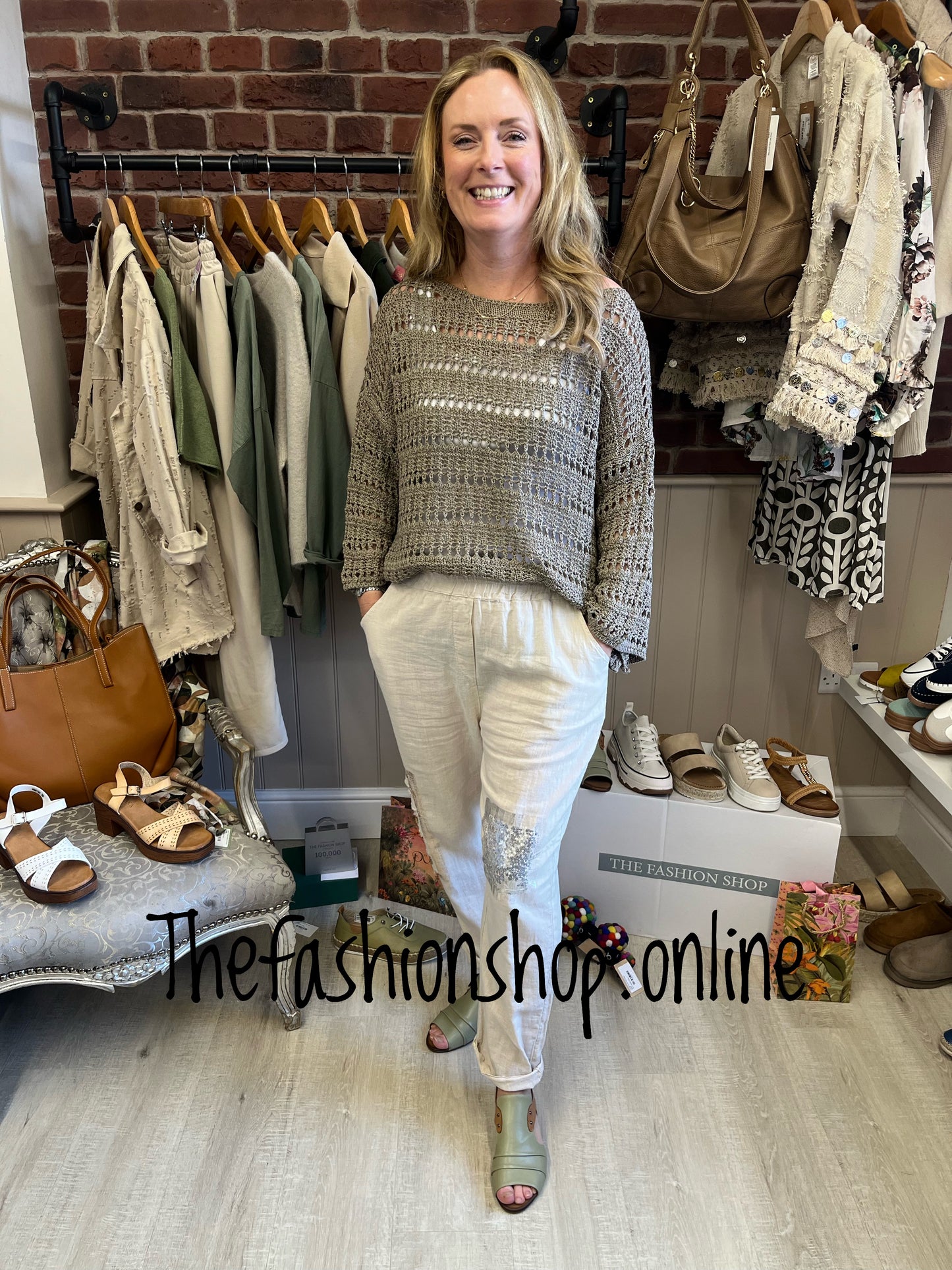 Maddy taupe crochet top 10-20