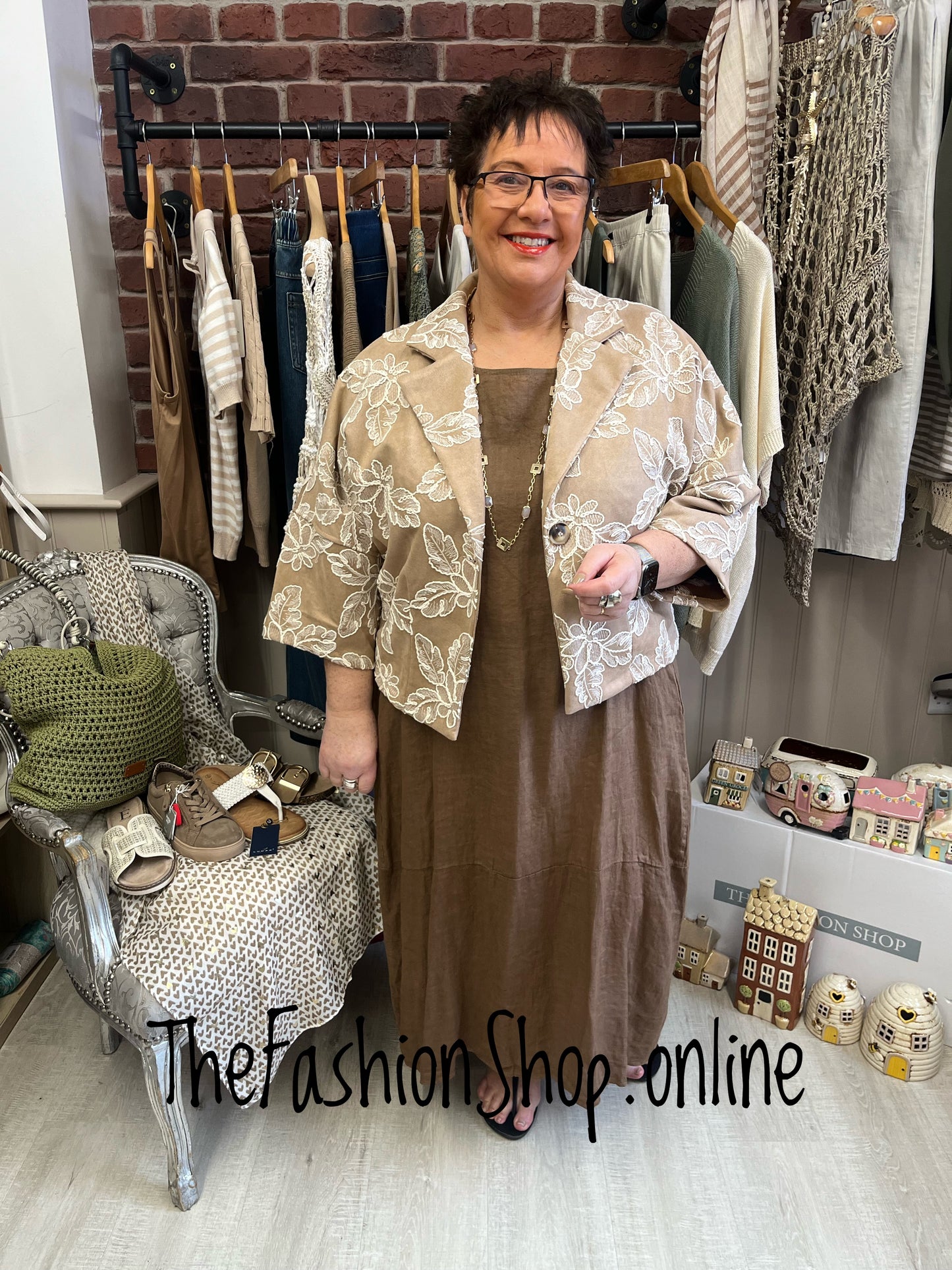 Darcie camel faux suede jacket 14-20