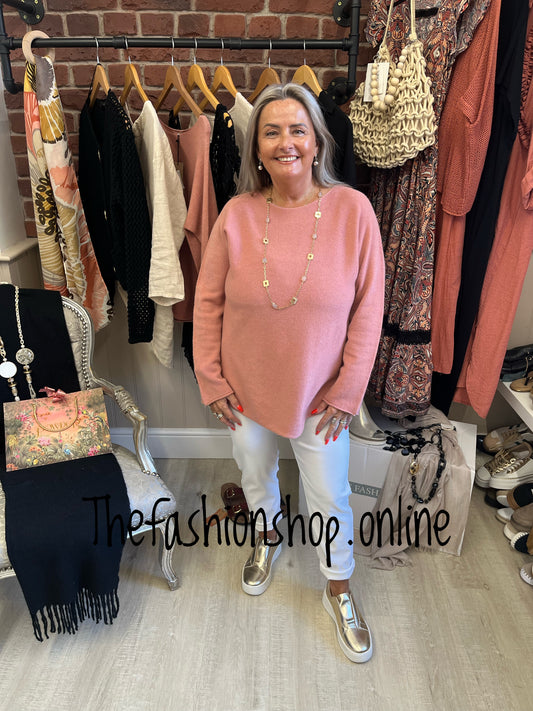 Dina dusky pink soft jumper 10-16