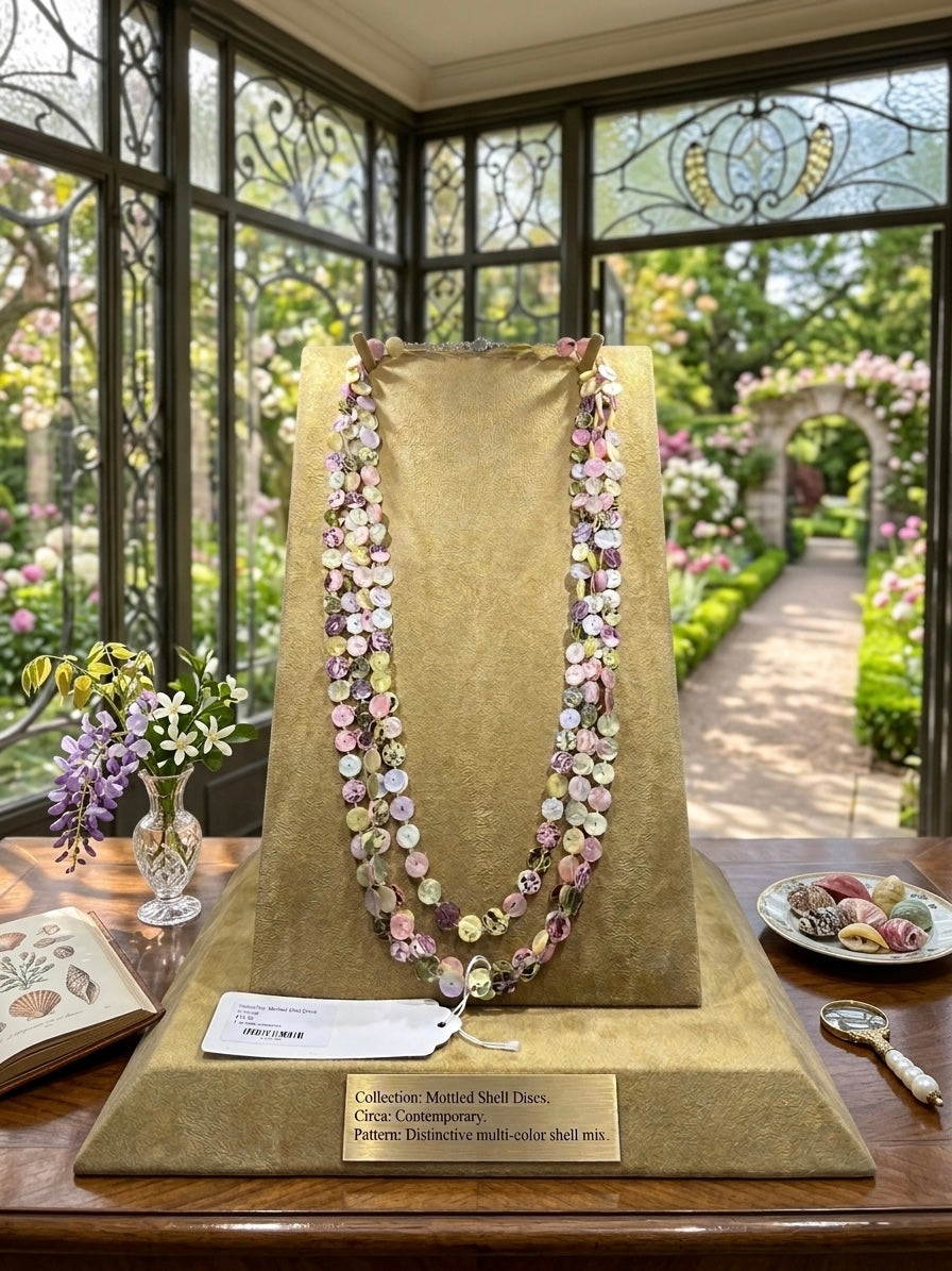 Sara Pink and Green Multi Strand Statement Necklace
