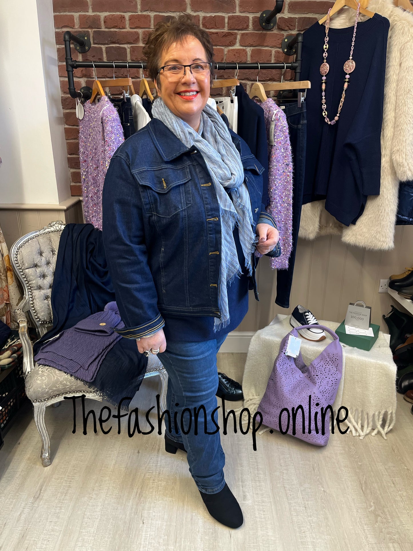 Kurt Muller dark denim jacket sizes 14-22