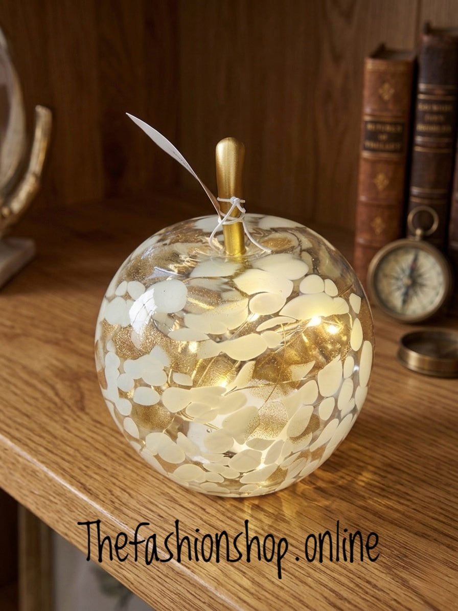 Diamond Cut LED Mottle Amber Apple