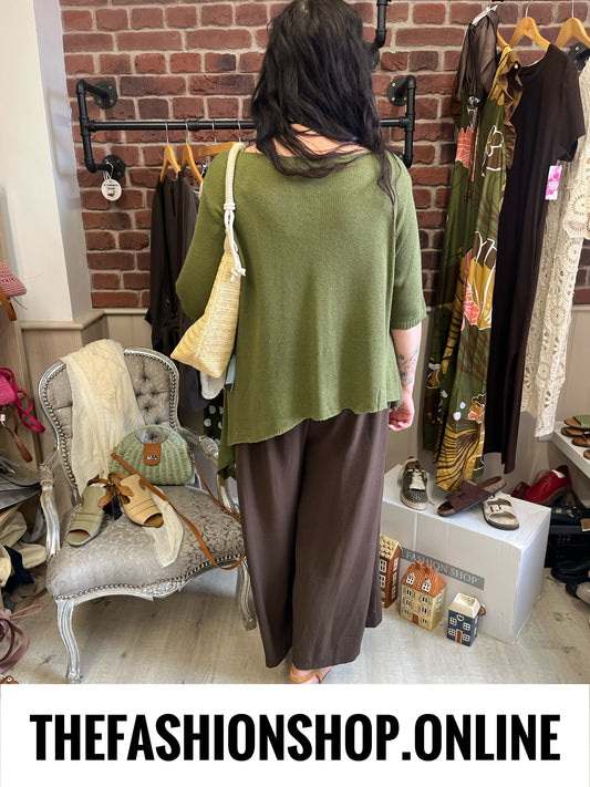 Ziggy khaki tassel jumper 14-22