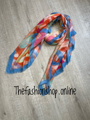 Sarah Tempest orange graffiti heart scarf