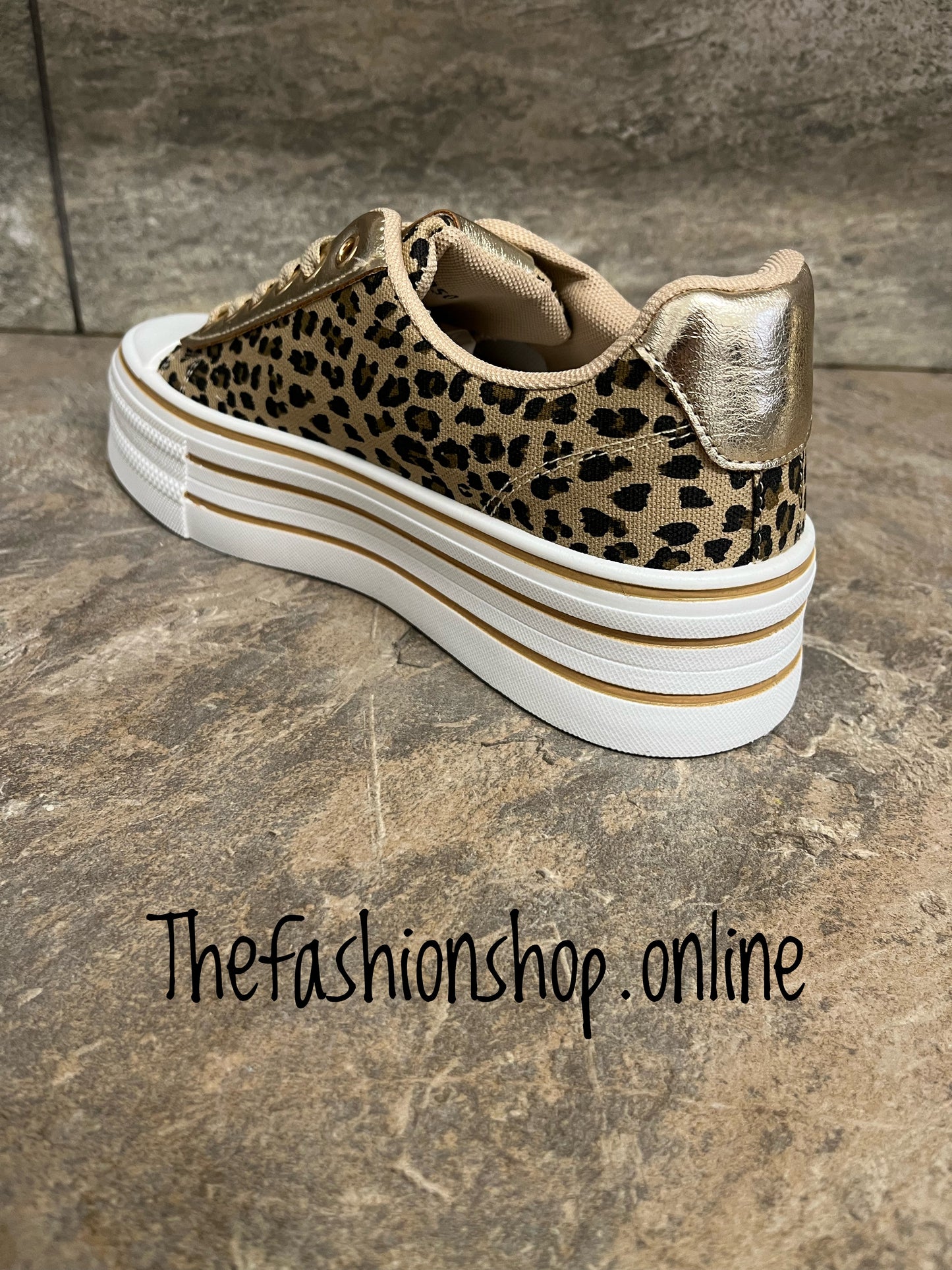 Alicia leopard print chunky trainers sizes 3-8