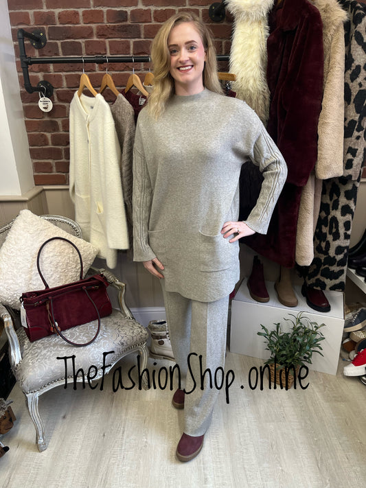 Emily beige cashmere mix co-ord 12-16