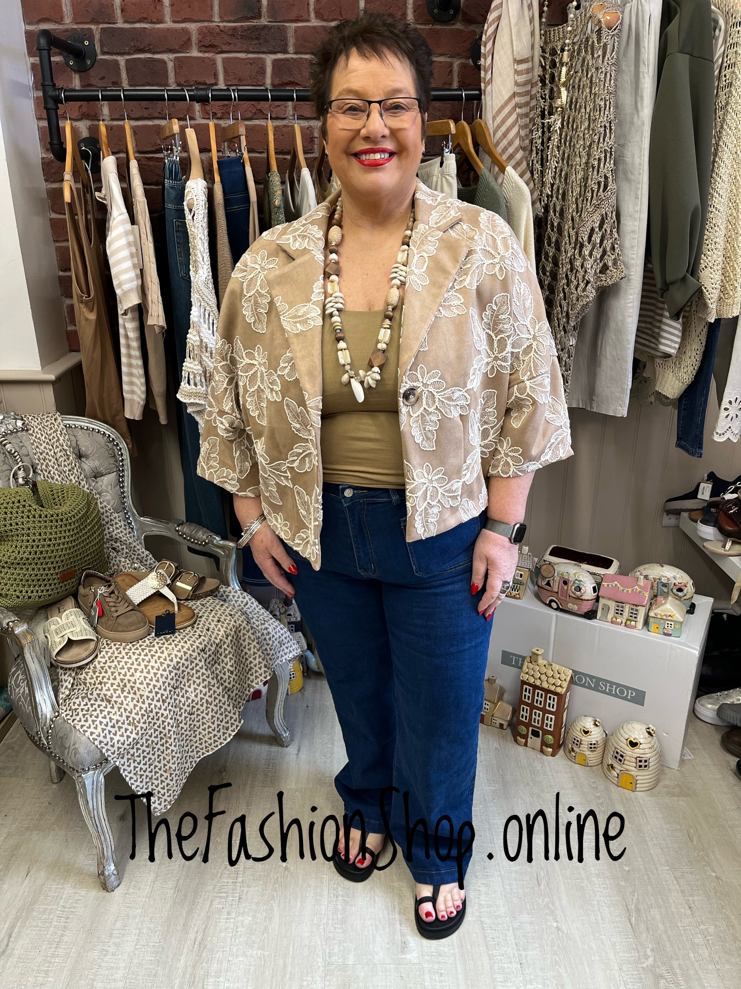 Darcie camel faux suede jacket 14-20