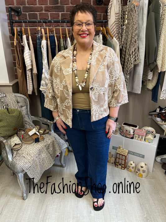 Darcie camel faux suede jacket 14-20