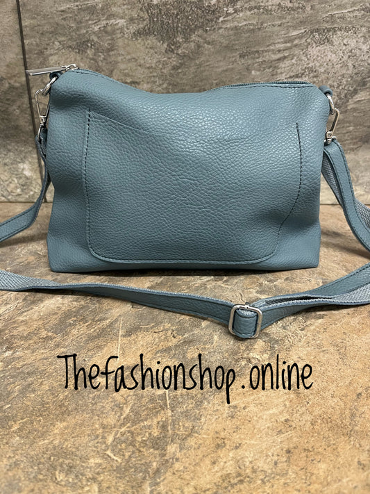 Savannah denim blue shoulder bag