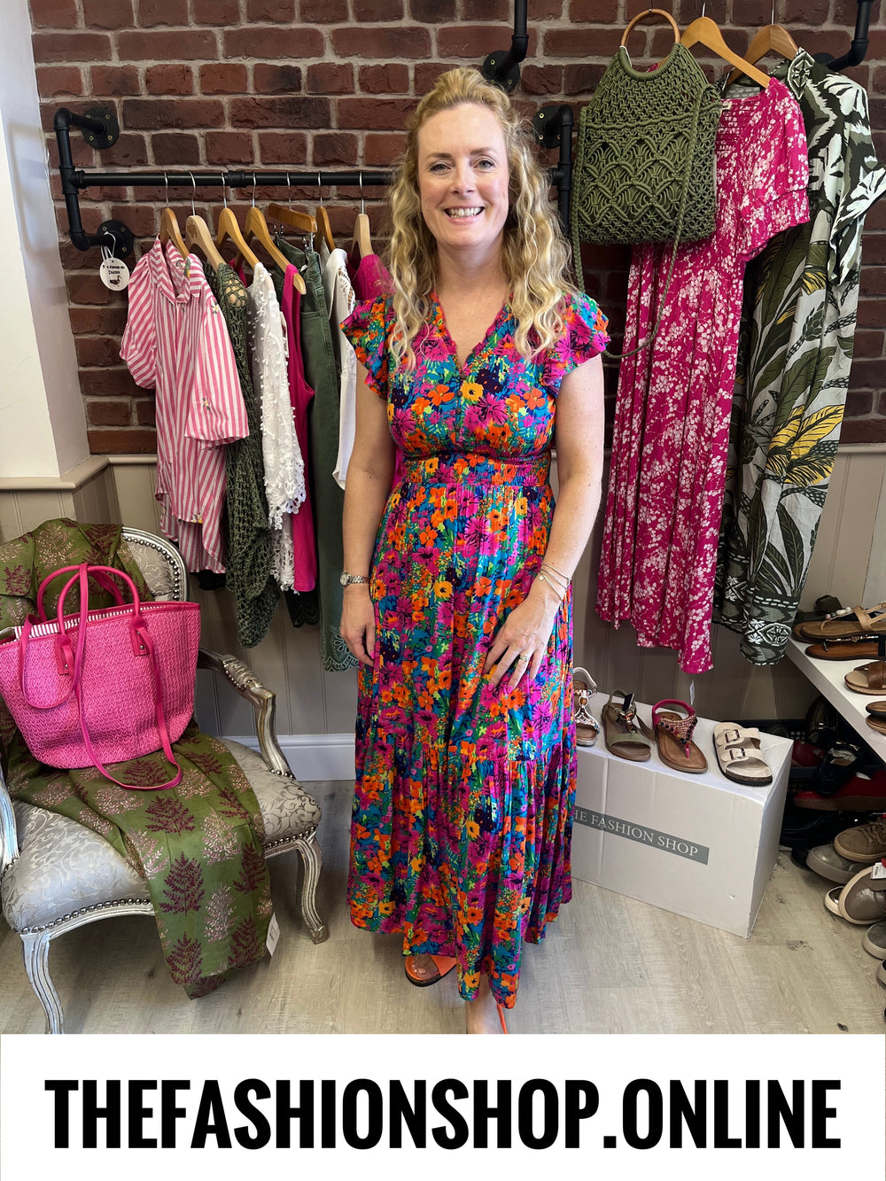 Stella Morgan floral print tiered maxi dress in sizes 8,10,12,14,16