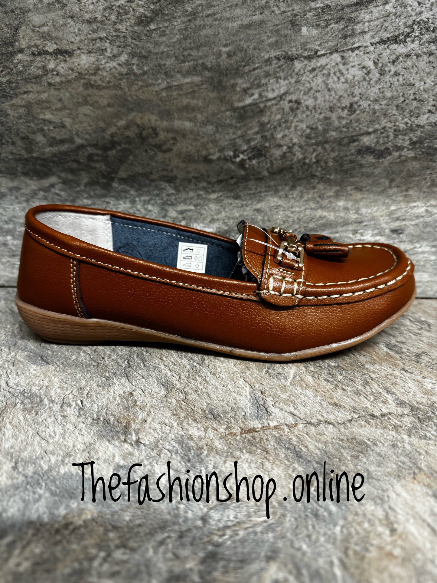 Jo & Joe Nautical leather tan loafer 4-8