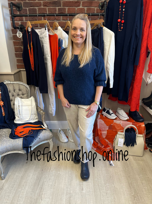 Emma navy alpaca mix jumper 10-16